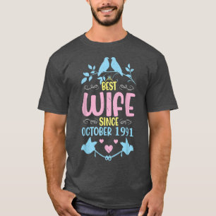Best Wife Since October 1998 Wedding Marry 24 Year T-Shirt