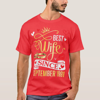 Best Wife Since September 1991 Happy Marry 31 Year T-Shirt