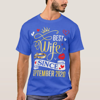 Best Wife Since September 2020 Happy Marry 2 Years T-Shirt