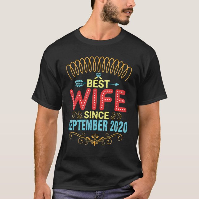 Best Wife Since September 2020 Wedding Marry 2 Yea T-Shirt (Front)