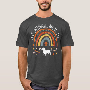 Best Winnie Mum Ever Rainbow Gifts Dachshund Lover T-Shirt