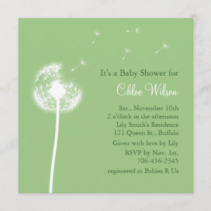 Best Wishes! Baby Shower invitation (green)