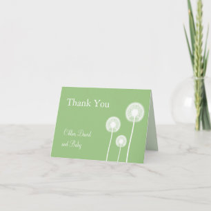 Best Wishes! Baby Shower Thank You Card (green)