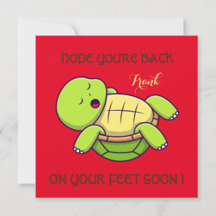 Best wishes- back on feet - Get well soon Thank You Card