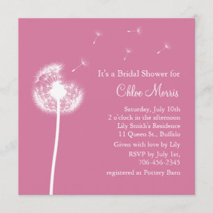 Best Wishes! Bridal Shower Invitation (fuchsia)