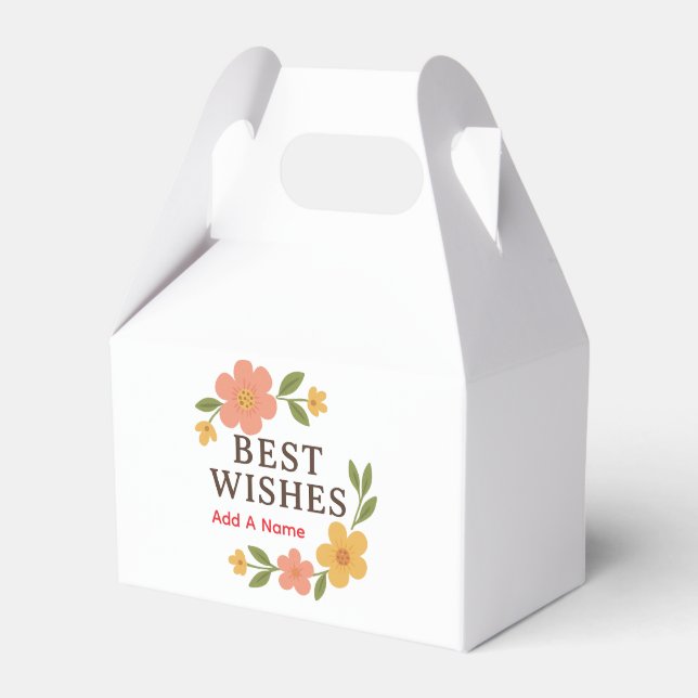 Best Wishes Elegant Favour Box (Front Side)