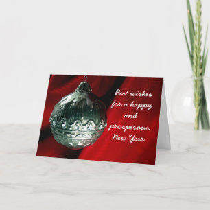 Best wishes for a happy and prosperous New Year Holiday Card