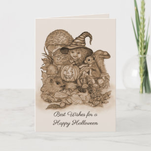 Best Wishes for a Happy Halloween Card