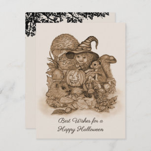 Best Wishes for a Happy Halloween RSVP Card