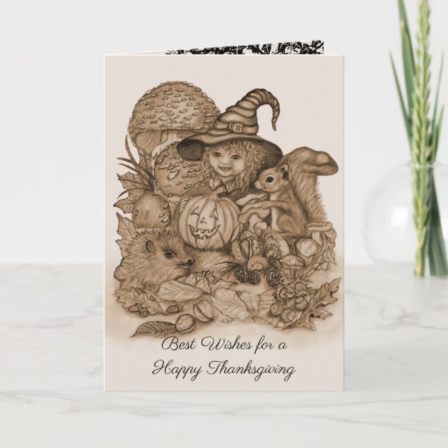Best Wishes for a Happy Thanksgiving Card (Front)