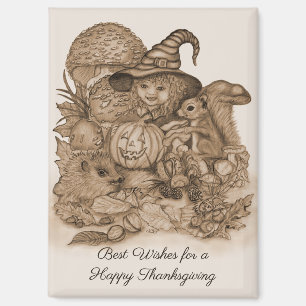 Best Wishes for a Happy Thanksgiving Magnet