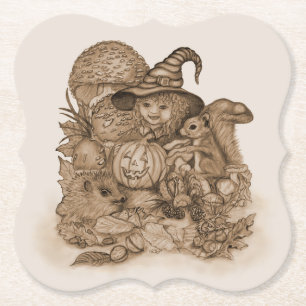 Best Wishes for a Happy Thanksgiving Paper Coaster