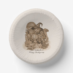 Best Wishes for a Happy Thanksgiving Paper Plate