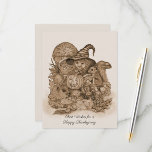 Best Wishes for a Happy Thanksgiving RSVP Card