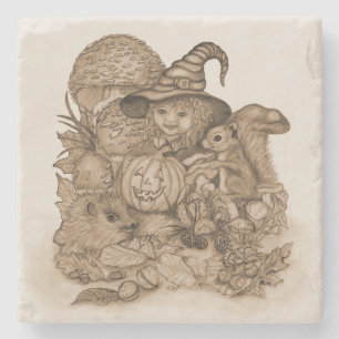 Best Wishes for a Happy Thanksgiving Stone Coaster