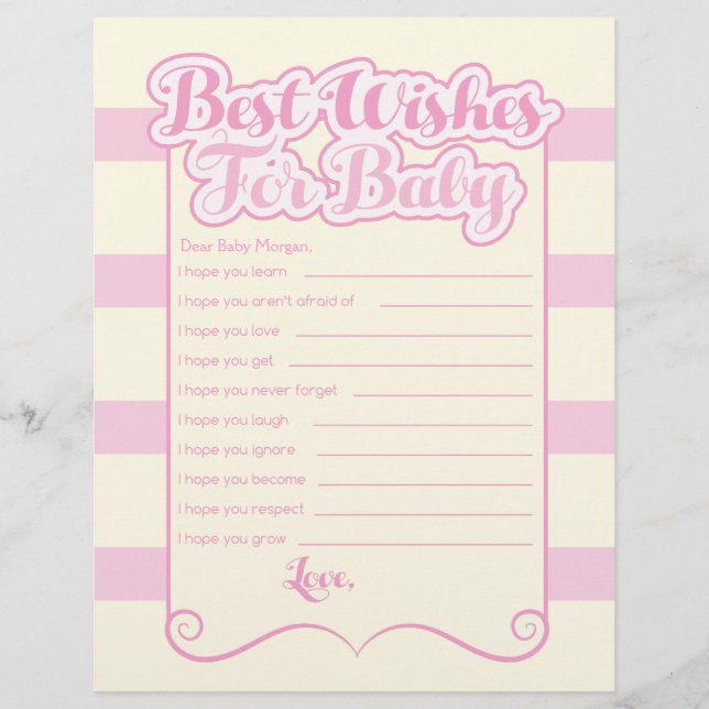 Best Wishes For Baby, (Front)