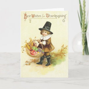 Best Wishes for Thanksgiving Holiday Card