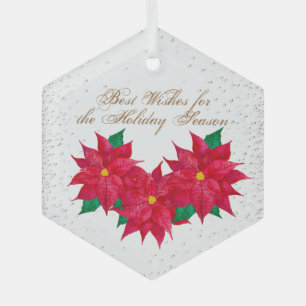 Best Wishes For the Holiday Season Glass Ornament