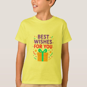 Best Wishes for You Kids T-Shirt–Colorful Gift Box T-Shirt