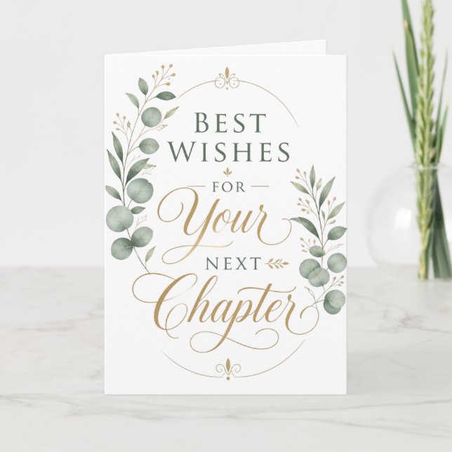 Best Wishes For Your Next Chapter Card (Front)