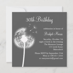 Best Wishes! (grey) Invitation