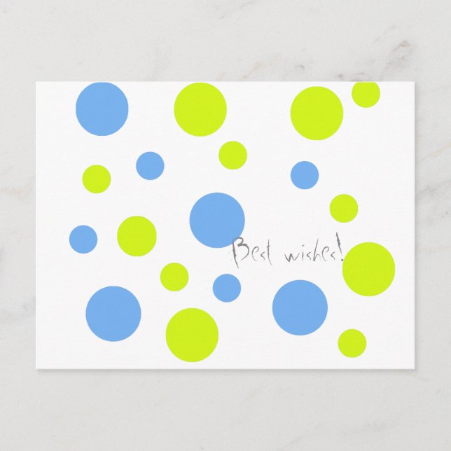 Best wishes Happy Bubbles Postcard (Front)