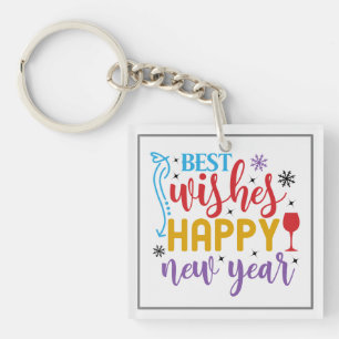 Best Wishes Happy New Year Design-80967 Key Ring
