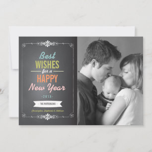Best Wishes Happy New Year Photo Card