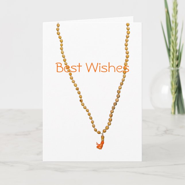 Best Wishes Hare Krishna Greeting Card (Front)