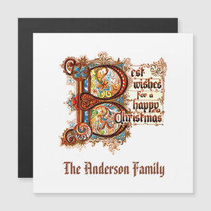 Best Wishes (in Illuminated Letters) for Xmas 