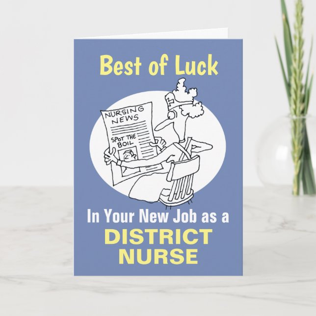 Best Wishes in Your New Job as a District Nurse Card (Front)