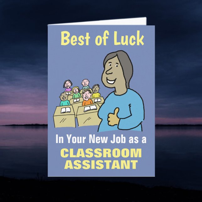 Best Wishes in Your New Job as Classroom Assistant Card (Creator Uploaded)