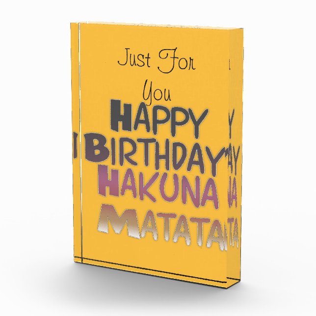 Best Wishes Just For You Happy Birthday Photo Block (Right)