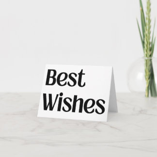 Best Wishes Large Print Card