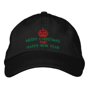 Best Wishes on Keep Calm Crown Green Embroidered Hat