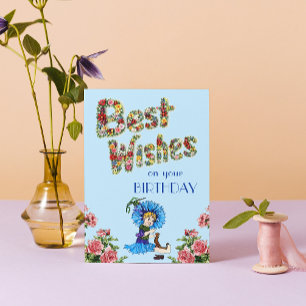 Best wishes on your birthday Wildflower floral  Card