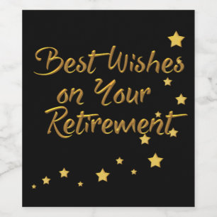 Best Wishes On Your Retirement Wine Label