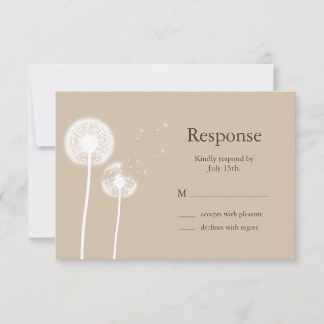 Best Wishes! RSVP (brown) Card (Front)