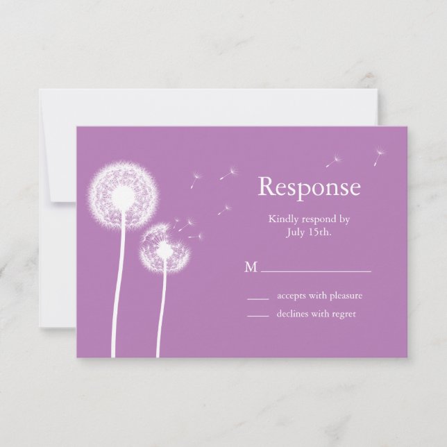 Best Wishes! RSVP (purple) (Front)