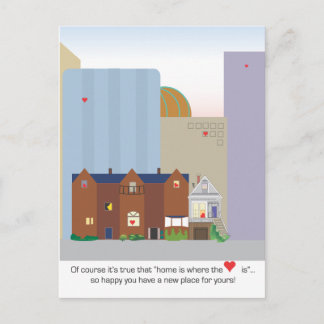 Best Wishes to New City Homeowner postcard