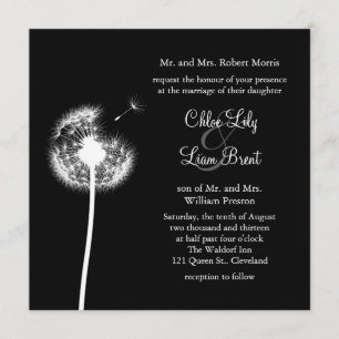 Best Wishes! Wedding Invitation (black)