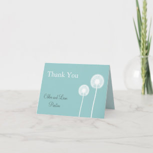 Best Wishes! Wedding Thank You Card (turquoise)