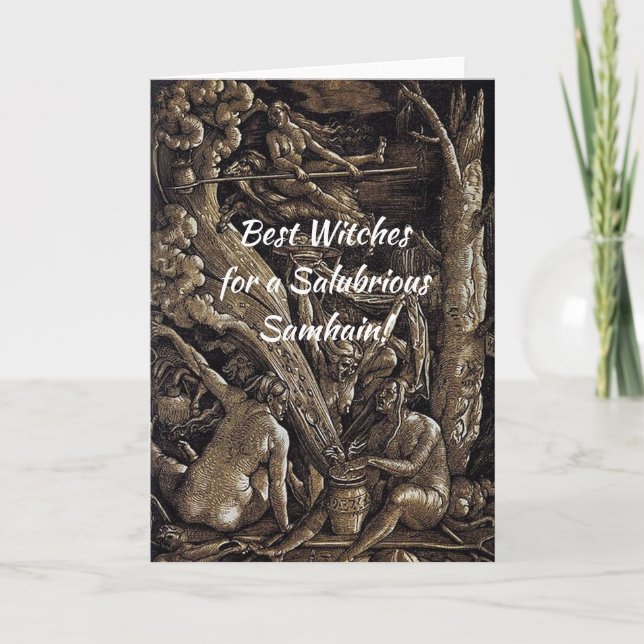 Best Witches Halloween Samhain Card 5x7 (Front)