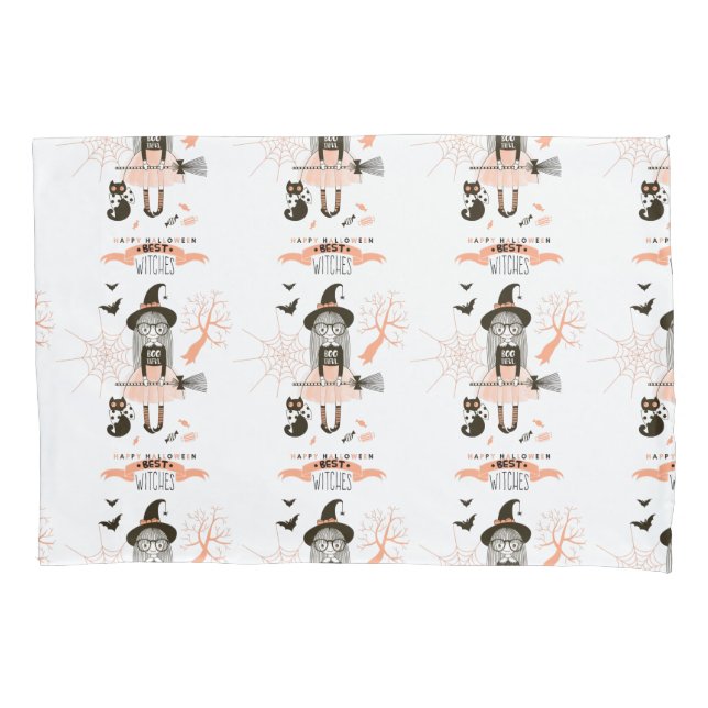 Best Witches Happy Halloween Pillowcase (Front)