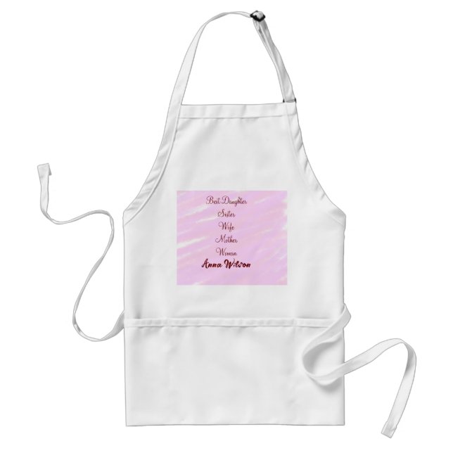 Best woman mum wife daughter add name text female standard apron (Front)