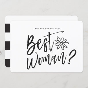 Best Woman Script Wedding Party Request Invitation