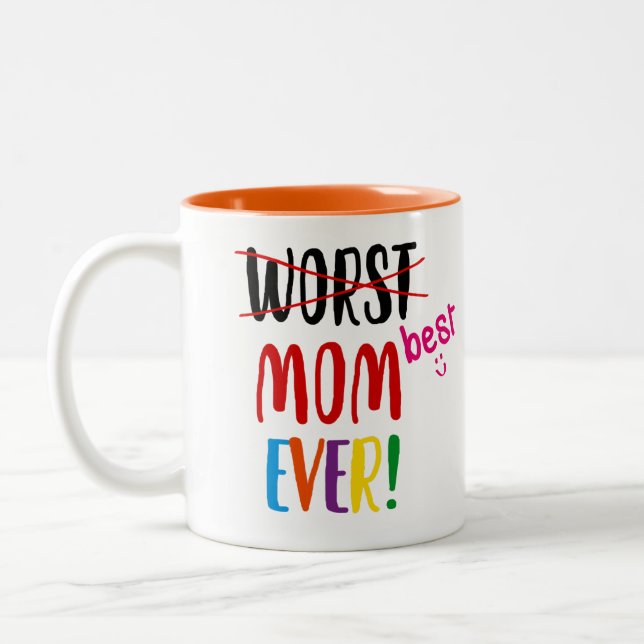 Best (Worst) Mum Ever Two-Tone Coffee Mug (Left)