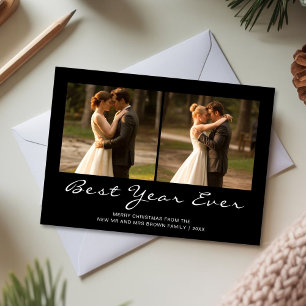 Best Year Ever Cozy Couple Christmas Card