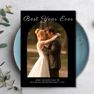 Best Year Ever Cute Couple Christmas Card