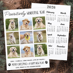 Best Year Ever Dog Pet Photo Collage 2025 Calendar Holiday Card